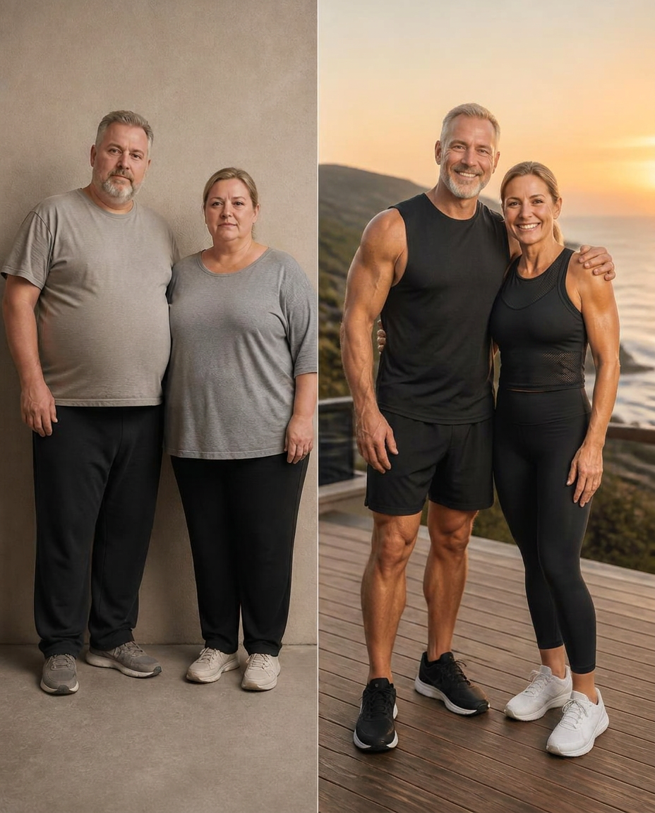 Transformación: pareja con mejor composición corporal y actitud activa